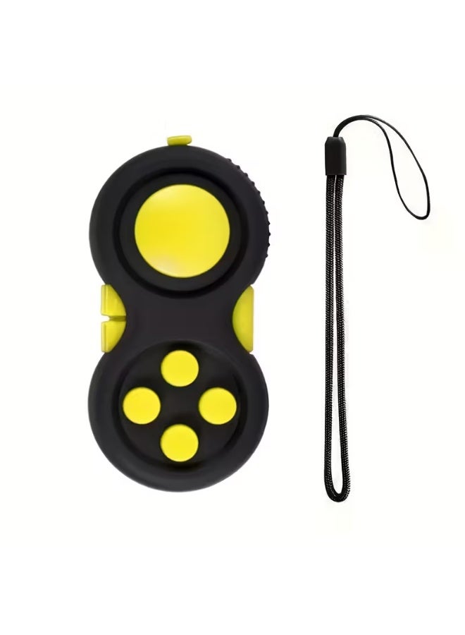HAOSHICS Stress Relief Handle Fidget Toy – Creative Plastic Hand Grip Toy for Anxiety, Focus and Relaxation (Yellow) - Image 1